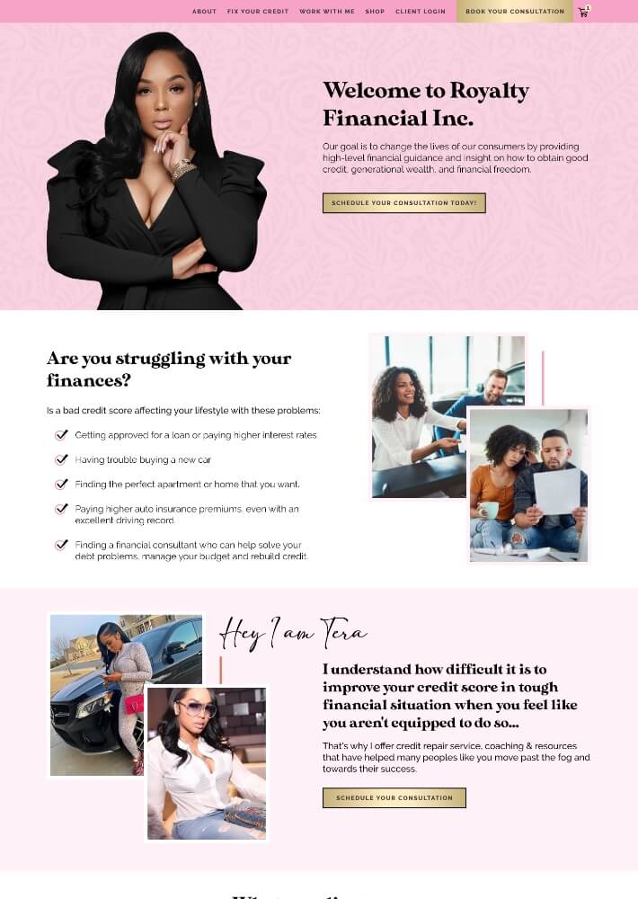 credit repair web design
