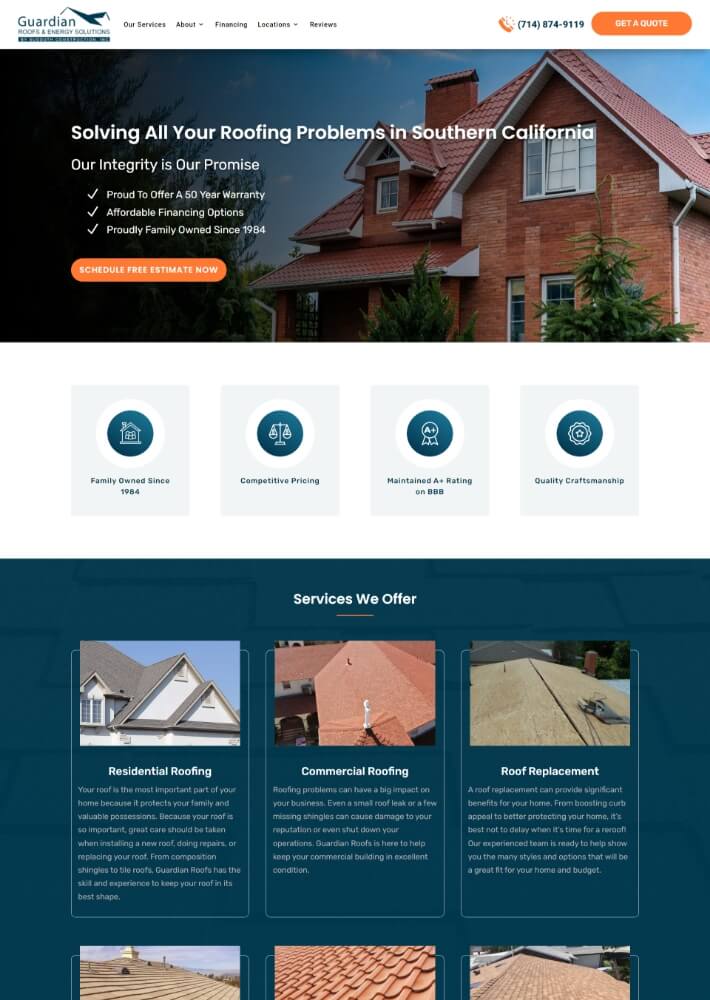construction web design